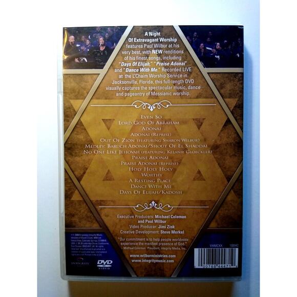 Paul Wilbur Live A Night of Extravagant Worship DVD Gospel Religious Folk - Picture 2 of 3